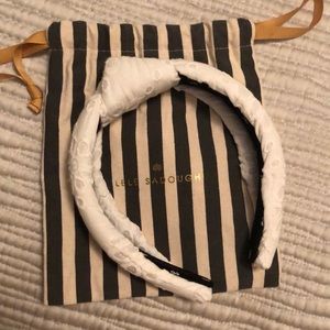 Lele Sadoughi white eyelet headband